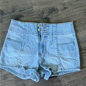 No Boundaries Light Blue Jean Shorts
